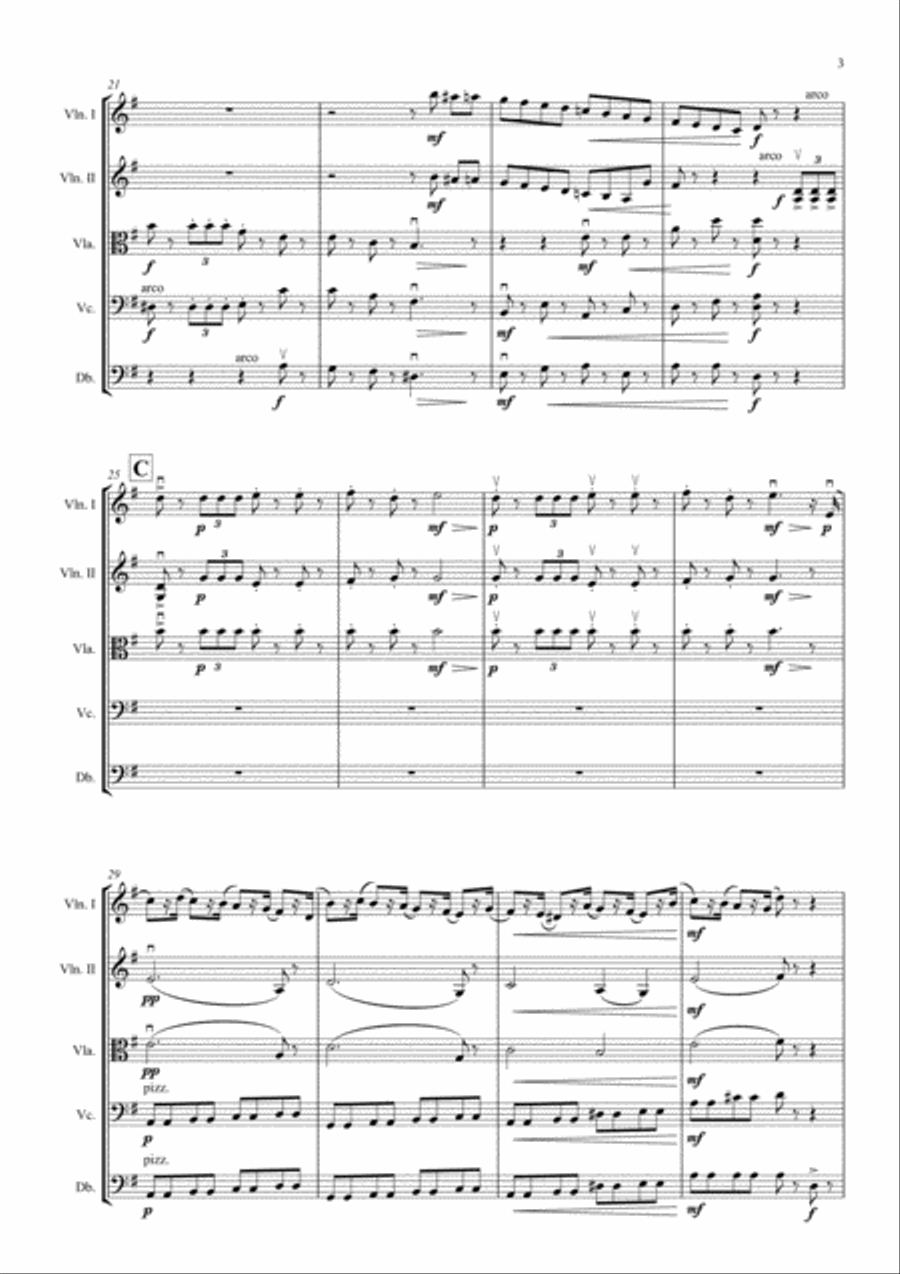 The Little Nutcracker Suite, by Tchaikovsky String Orchestra scores gallery preview page 3