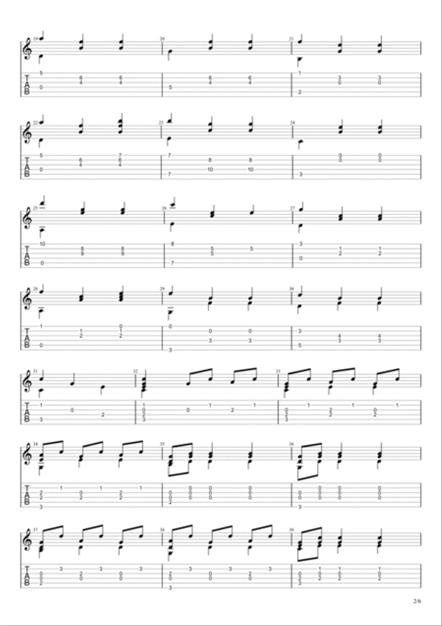 The Skaters Waltz (Les Patineurs) Acoustic Guitar scores gallery preview page 2