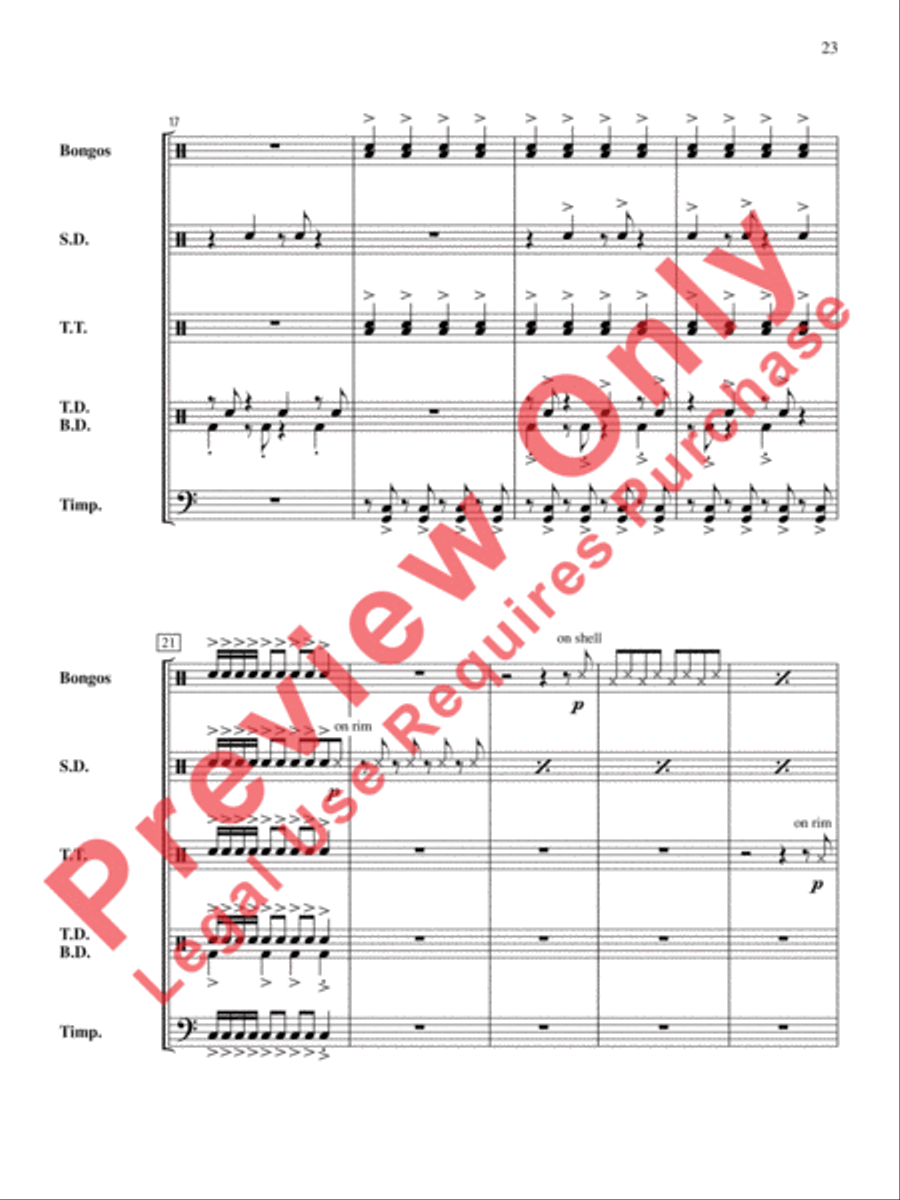 The Anthony J. Cirone Intermediate Percussion Ensemble Collection Percussion Ensemble scores gallery preview page 24