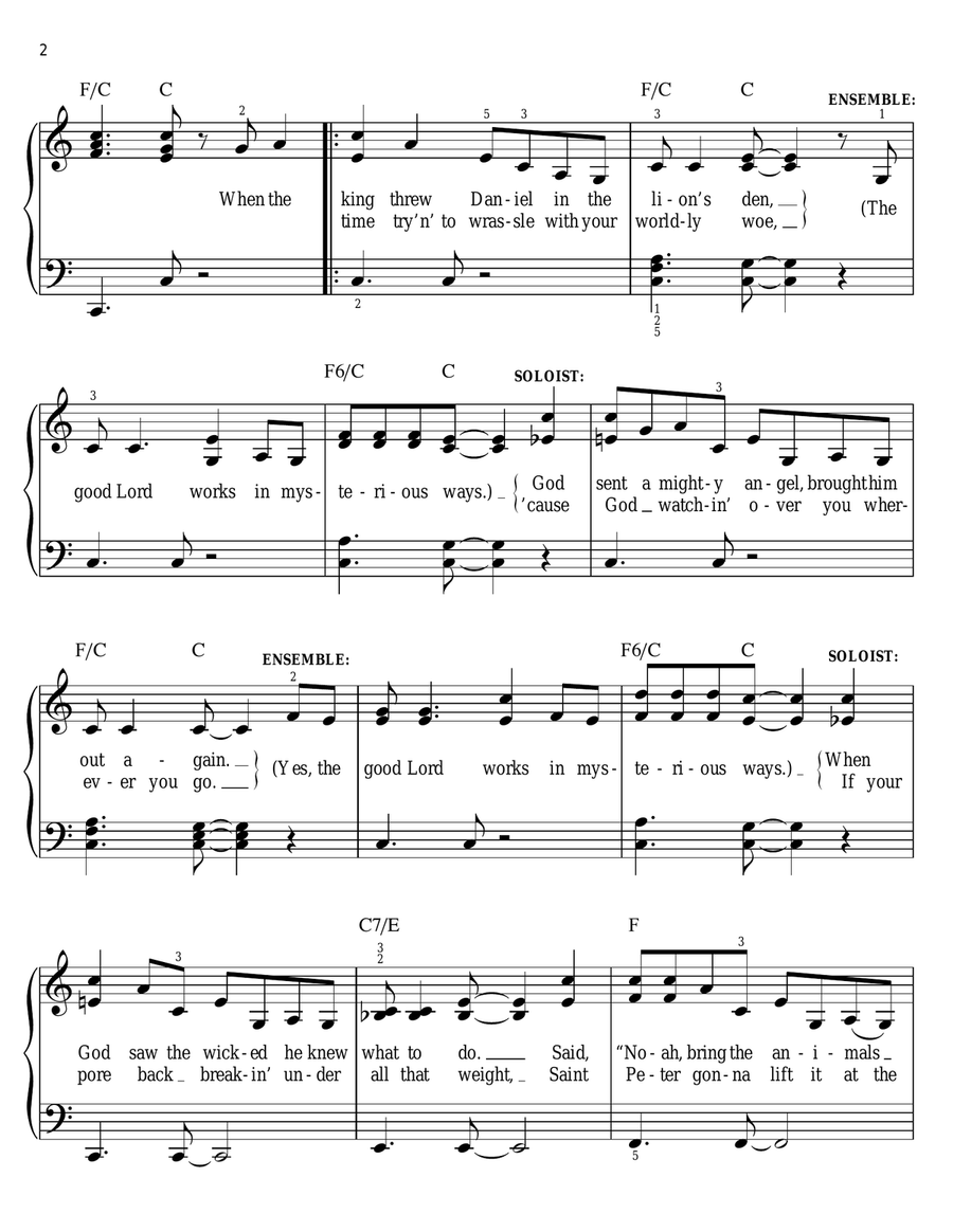 Mysterious Ways Mysterious Ways Voice scores gallery preview page 2