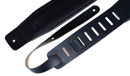 Genuine Leather Guitar Strap – Black