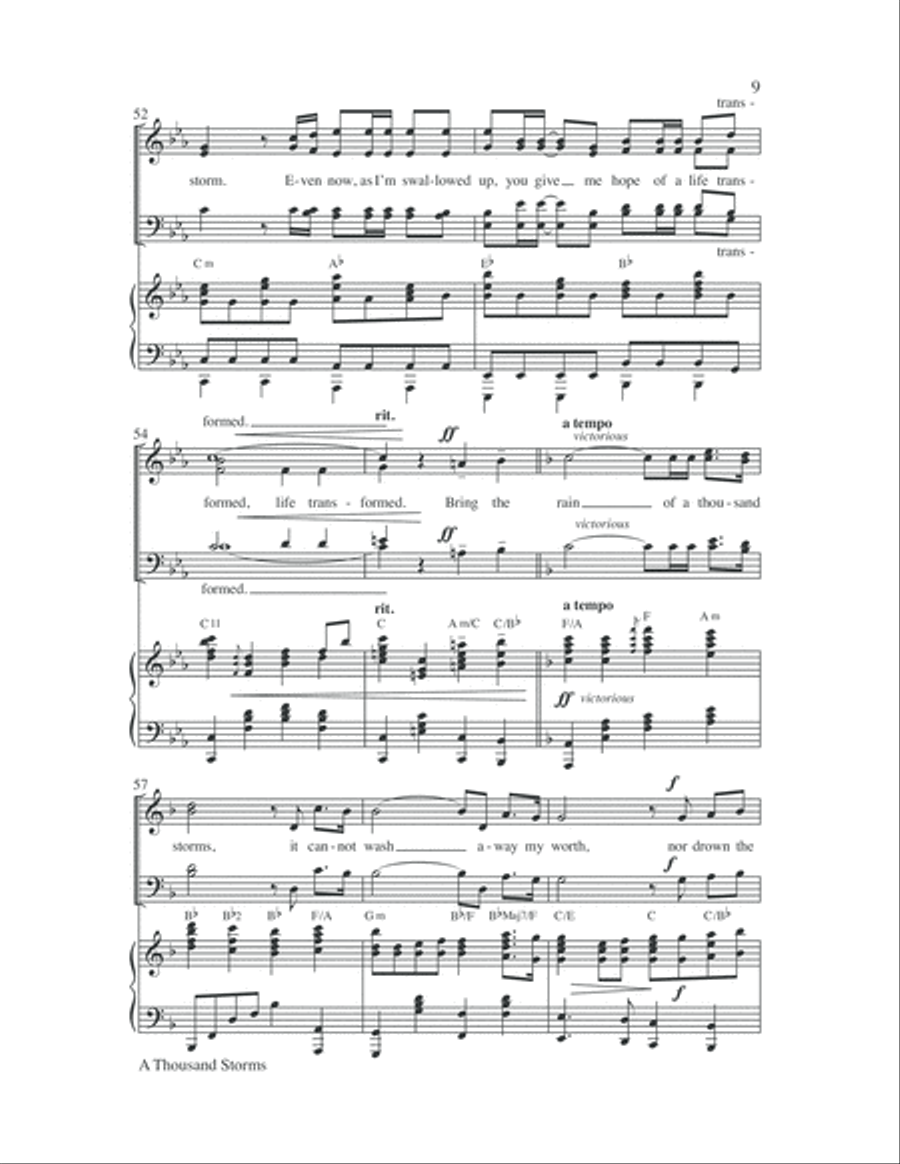 A Thousand Storms 4-Part scores gallery preview page 9
