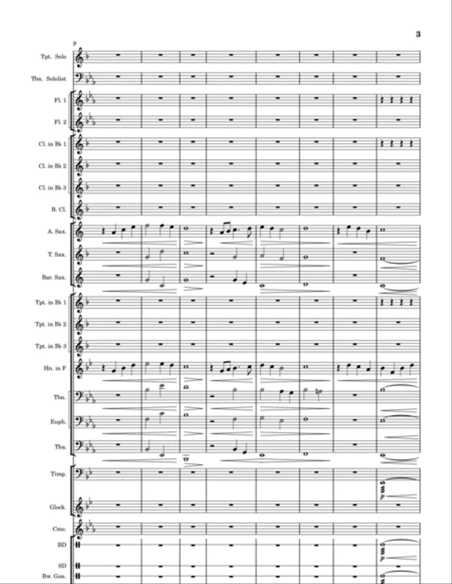 Lost and Found Concert Band scores gallery preview page 3