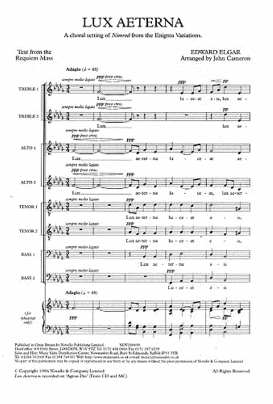 Lux Aeterna SSAATTBB scores gallery preview page 1