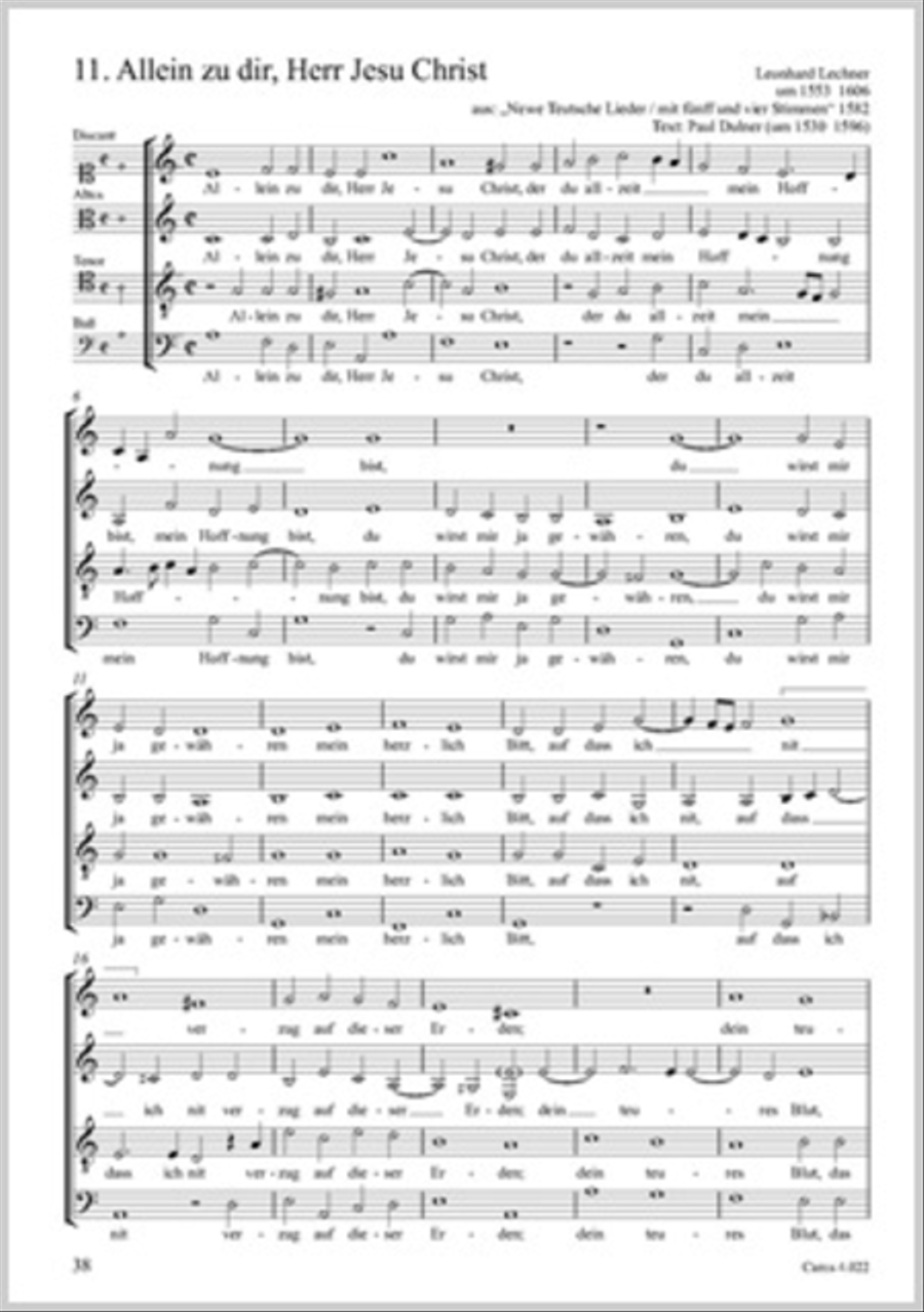 Lord Jesus Christ, in thee alone (Allein zu dir, Herr Jesu Christ) 4-Part scores gallery preview page 1