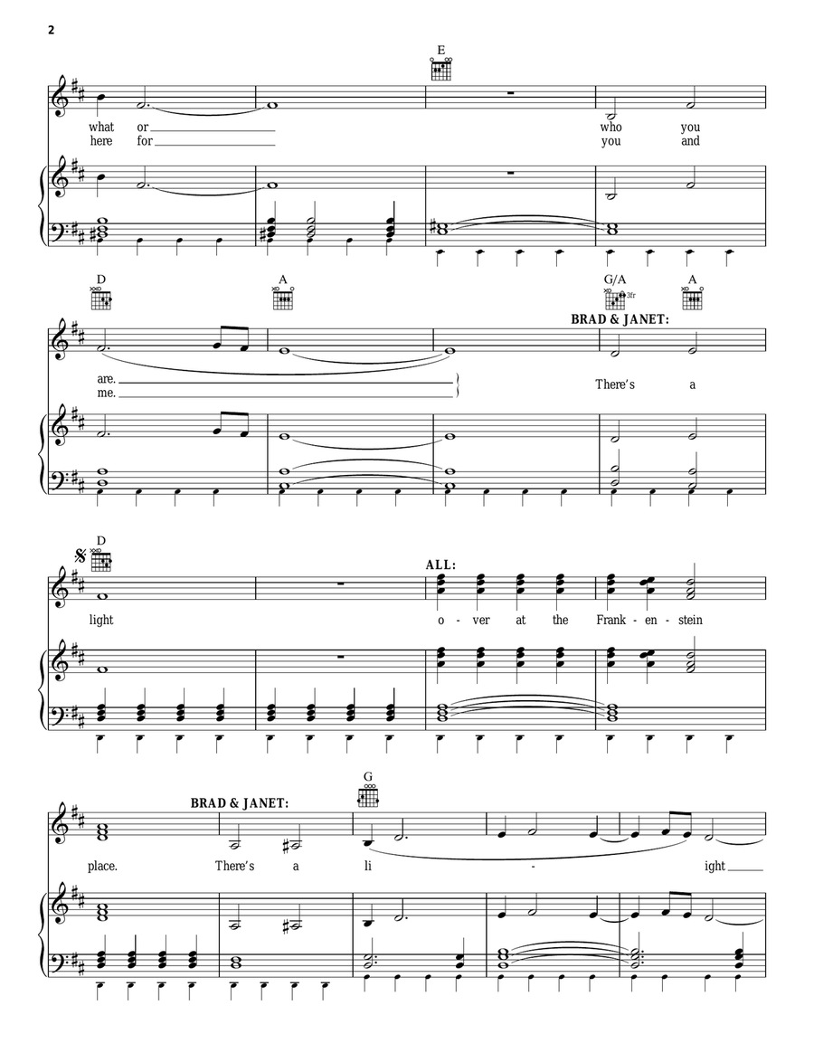 (There's A Light) Over At The Frankenstein Place Guitar scores gallery preview page 2