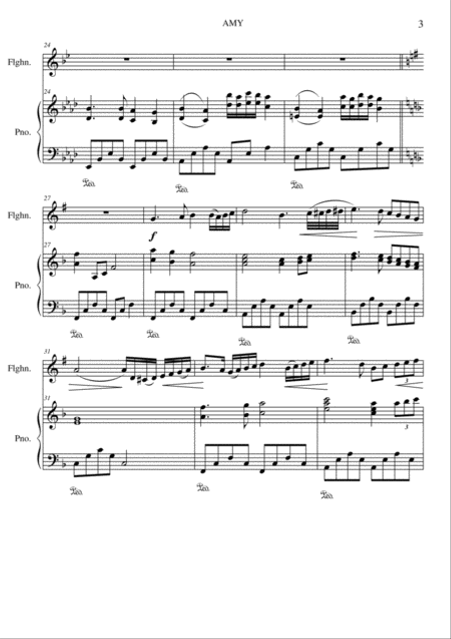 Amy Amy Trumpet Solo scores gallery preview page 3