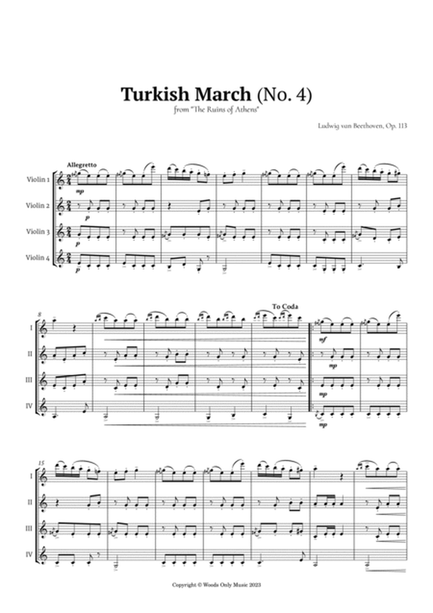 Turkish March by Beethoven for Violin Quartet image number null