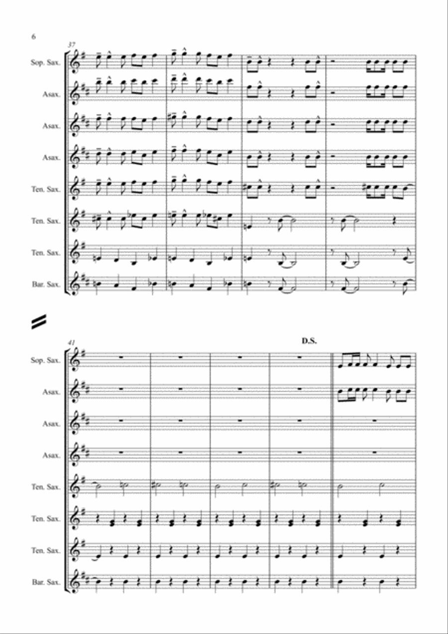 James Bond Theme Woodwind Quintet scores gallery preview page 6