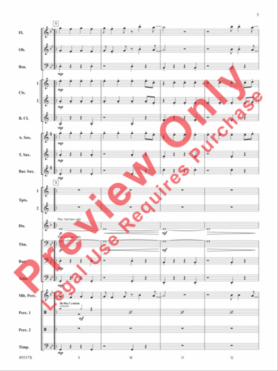 Dance Monkey Dance Monkey Concert Band scores gallery preview page 6