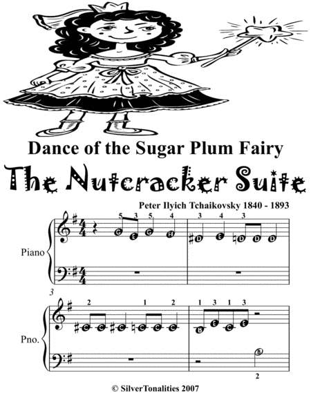 Dance of the Sugar Plum Fairy the Nutcracker Suite Beginner Piano Sheet Music 2nd Edition