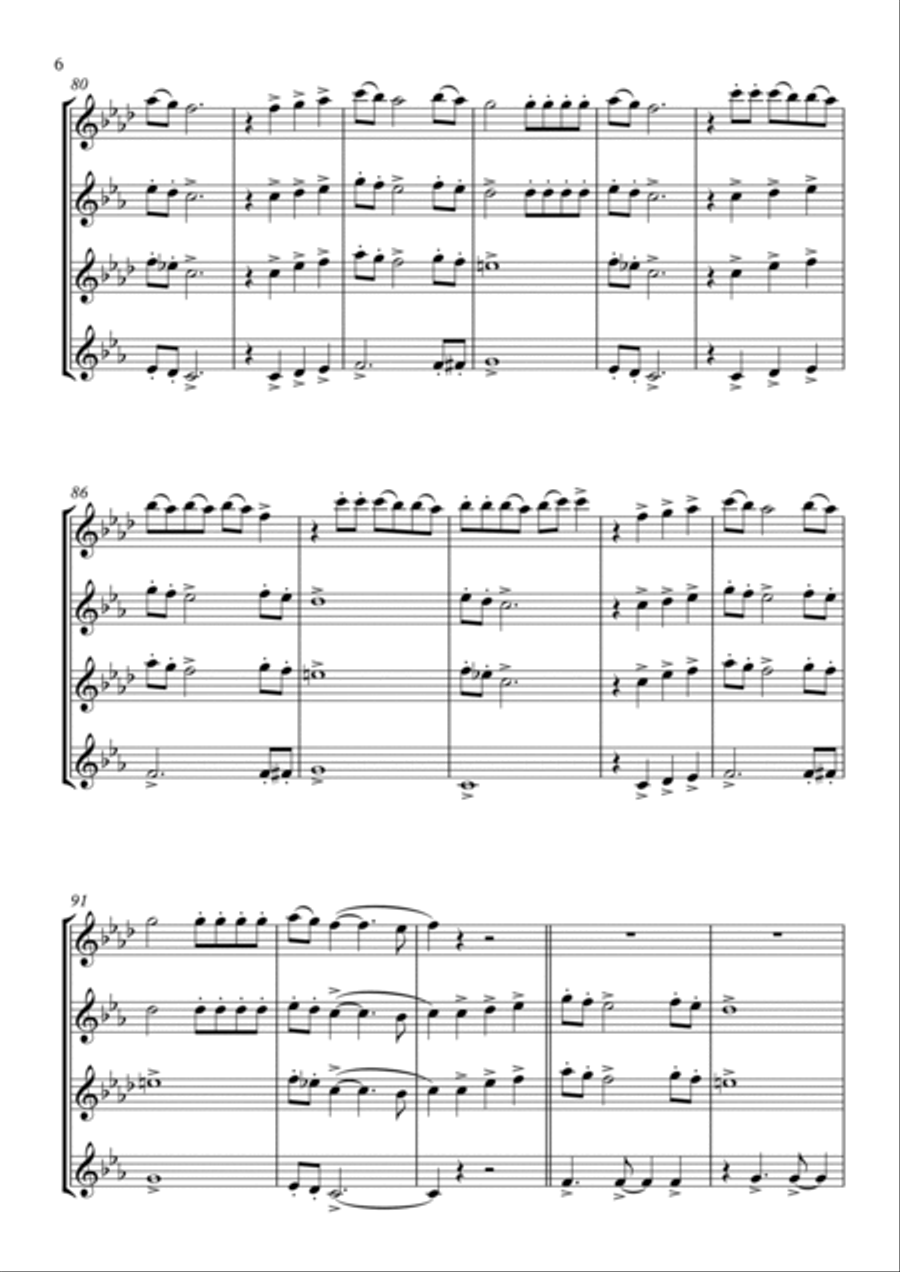 Industry Baby Woodwind Quartet scores gallery preview page 6