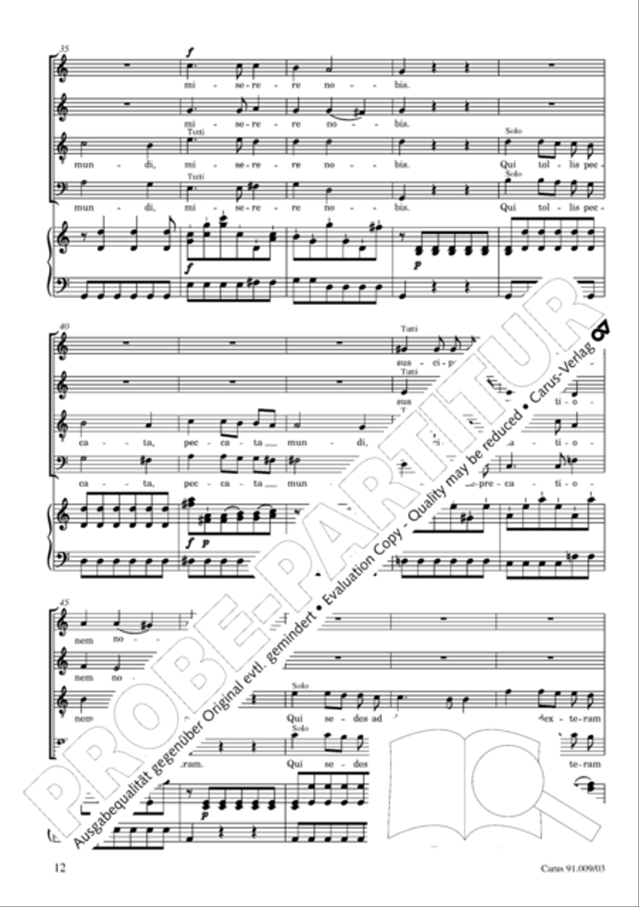 Missa Sancti Gabrielis 4-Part scores gallery preview page 13