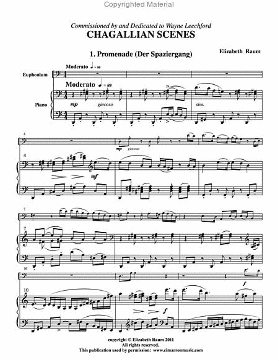 Chagallian Scenes Chagallian Scenes Euphonium scores gallery preview page 2