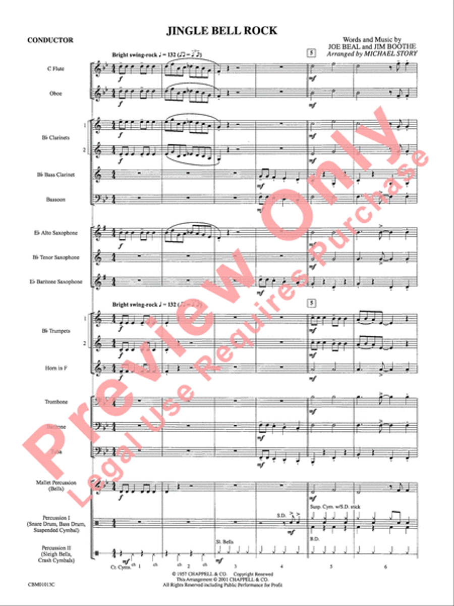 Jingle Bell Rock Concert Band scores gallery preview page 3