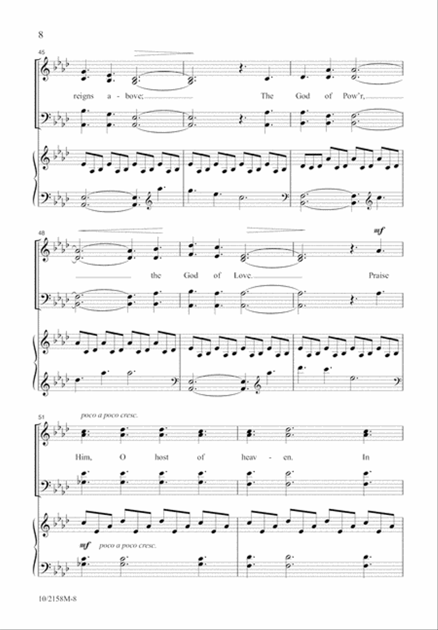 Praise! Praise! Praise the Lord! 4-Part scores gallery preview page 8