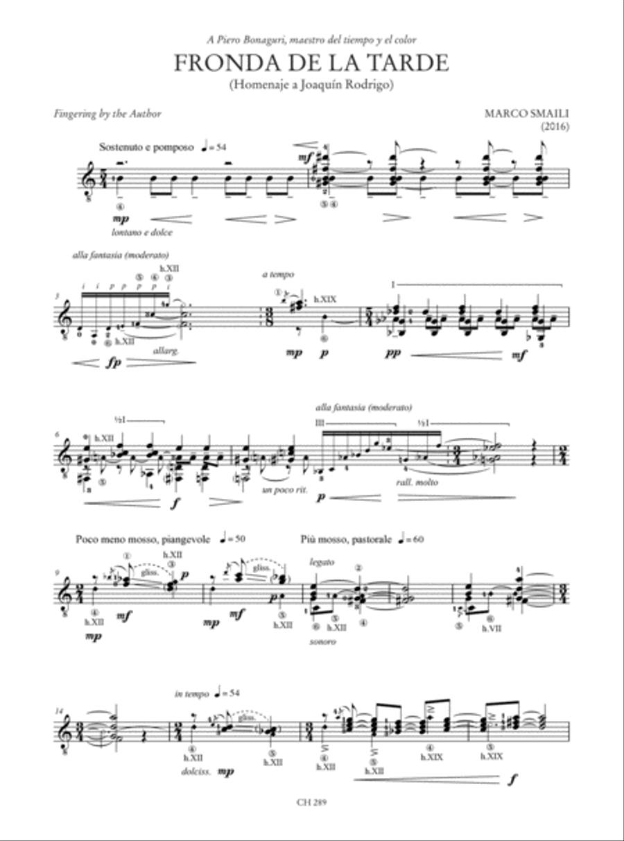 Junto a Rodrigo. An Anthology of Contemporary Music for Guitar (Podera, Reghezza, Simoni, Smaili, Ugoletti) Acoustic Guitar scores gallery preview page 5