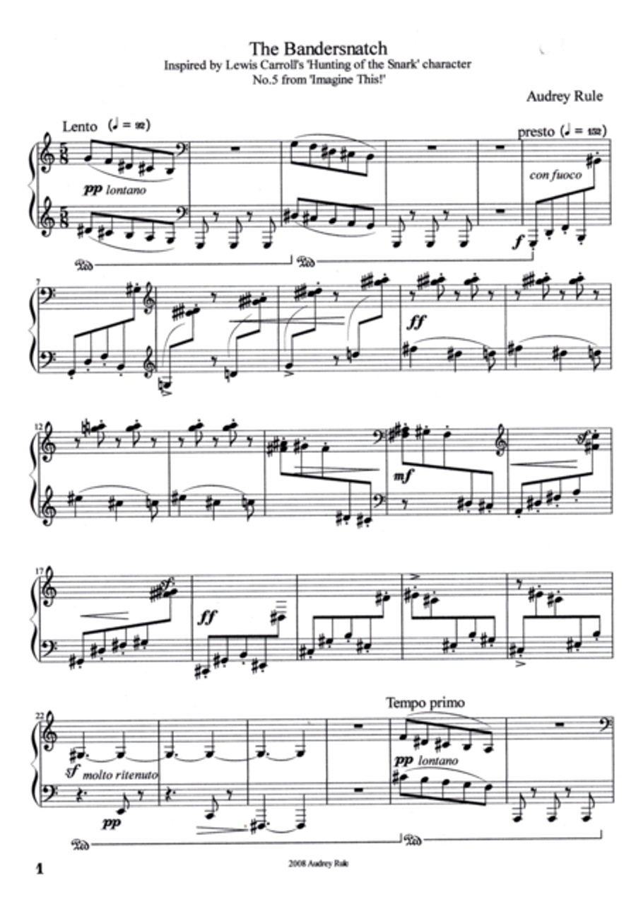The Bandersnatch Piano Solo scores gallery preview page 1