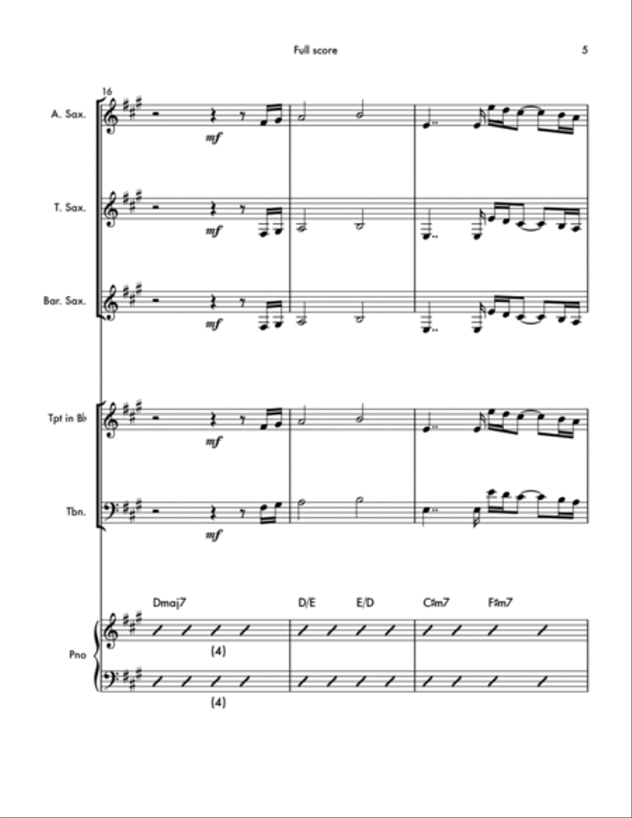 Love's Train Love's Train Small Ensemble scores gallery preview page 5