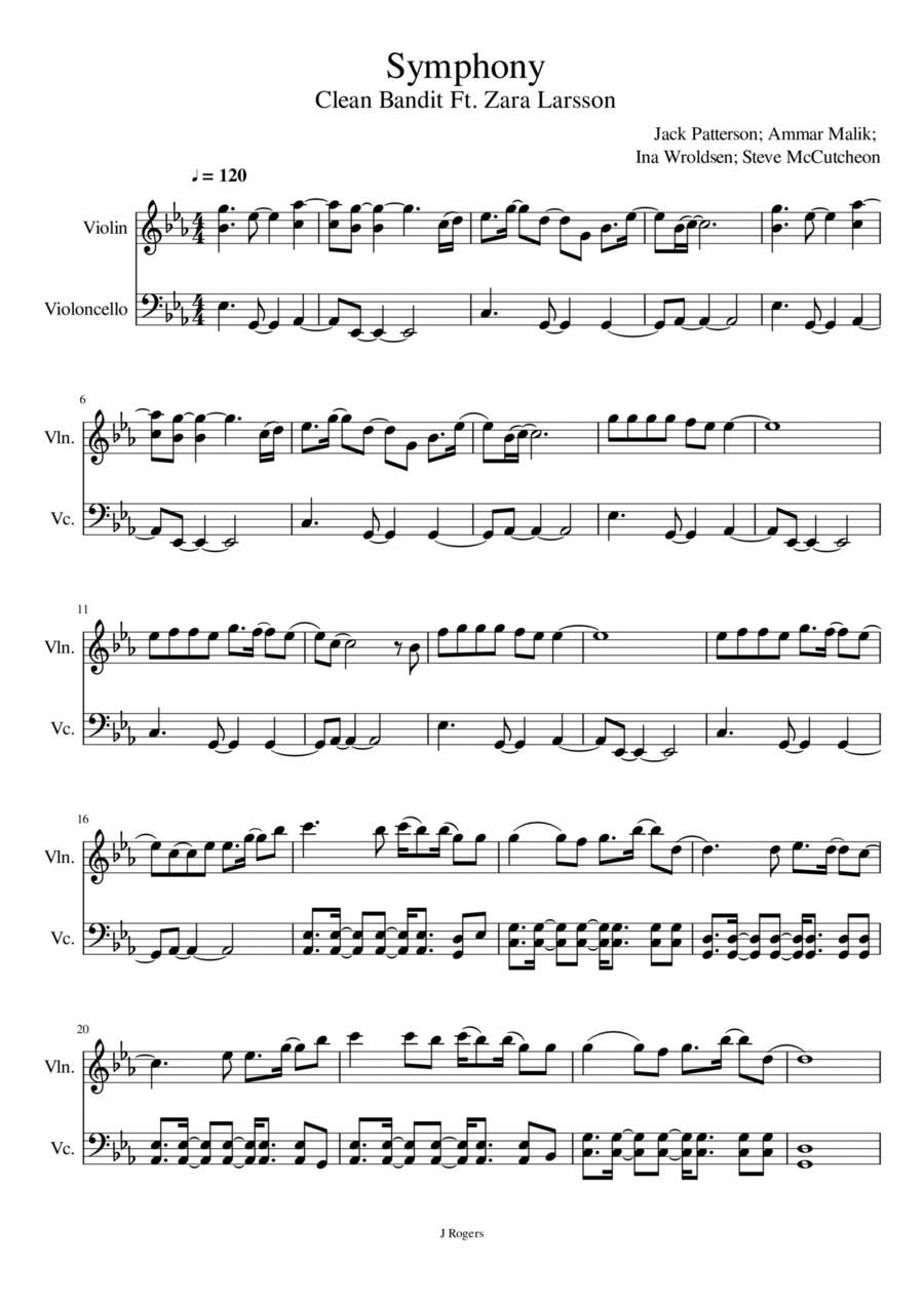 Symphony Symphony String Duet scores gallery preview page 1