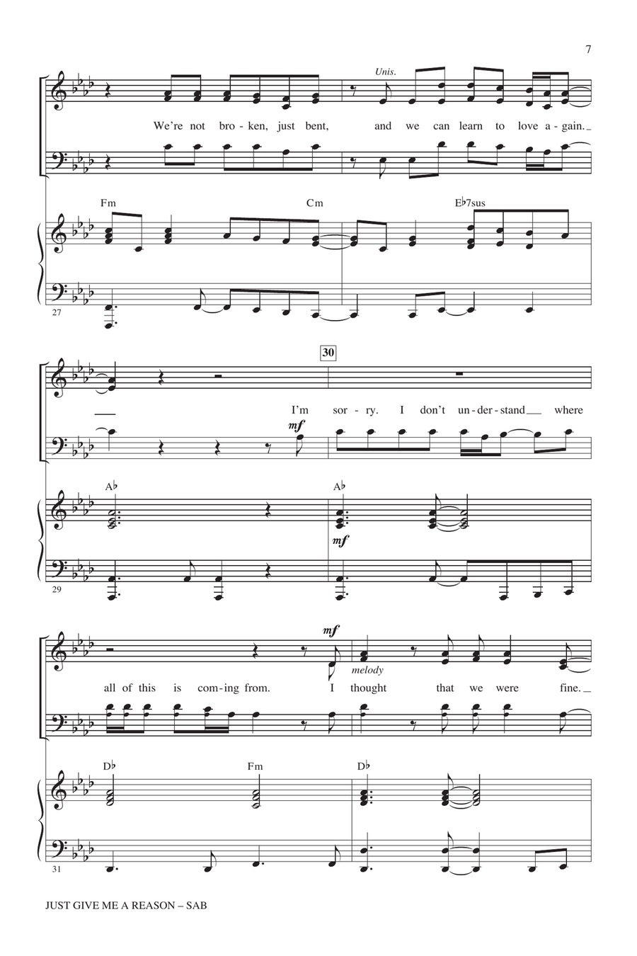 Just Give Me A Reason 3-Part scores gallery preview page 6