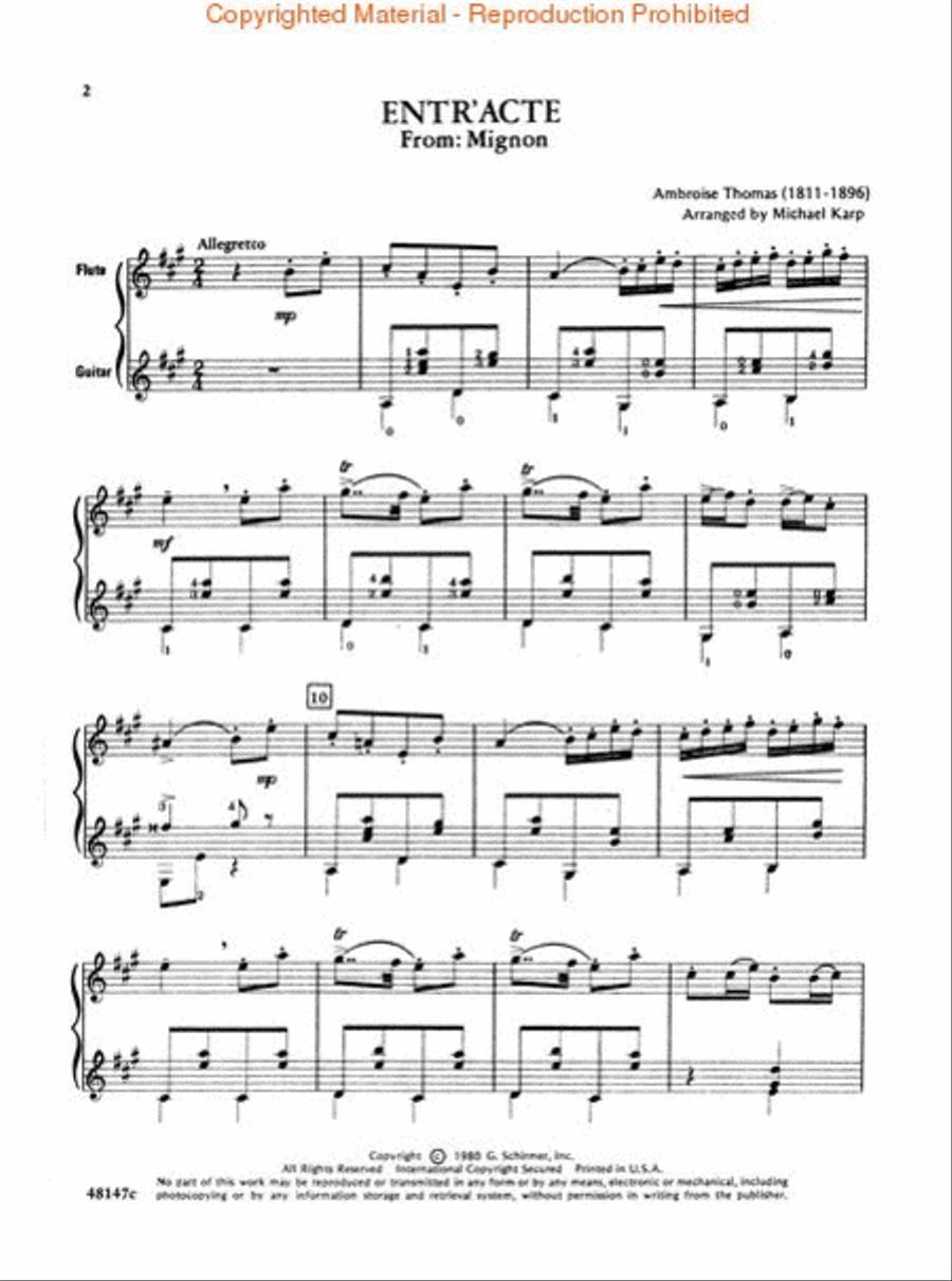 19th Century Masterpieces for Flute and Guitar Flute scores gallery preview page 2
