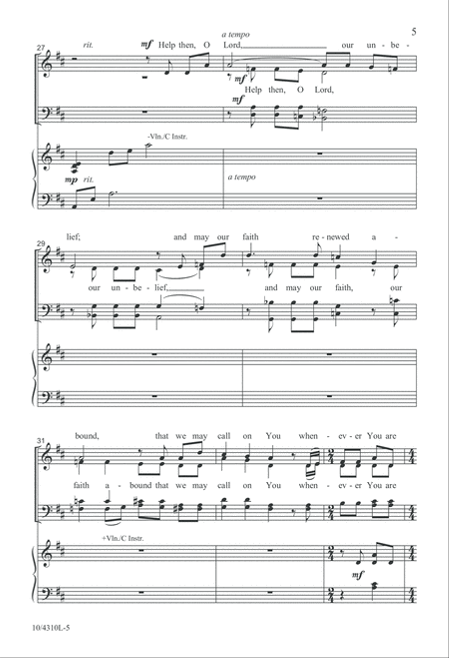 We Walk by Faith 4-Part scores gallery preview page 5