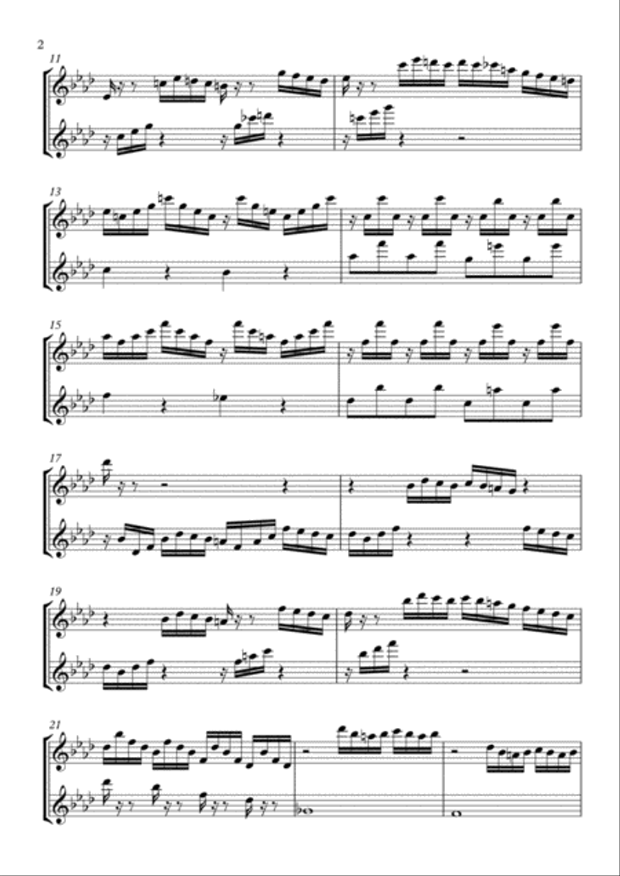 Solfeggietto - G Flute & Alto Flute Duet Flute Duet scores gallery preview page 2