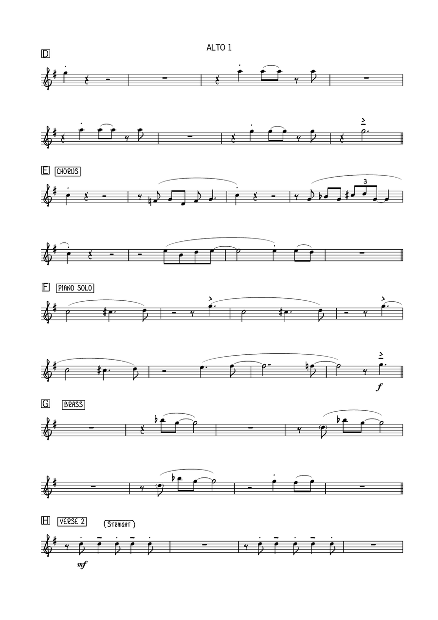 Bye Bye Love Jazz Ensemble scores gallery preview page 2