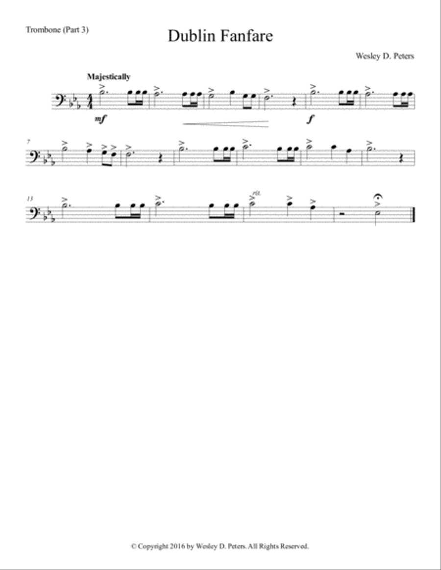 Dublin Fanfare (Brass Quintet) Brass Quintet scores gallery preview page 4