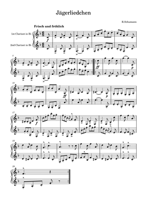 R.Schumann: Jägerliedchen for two clarinets