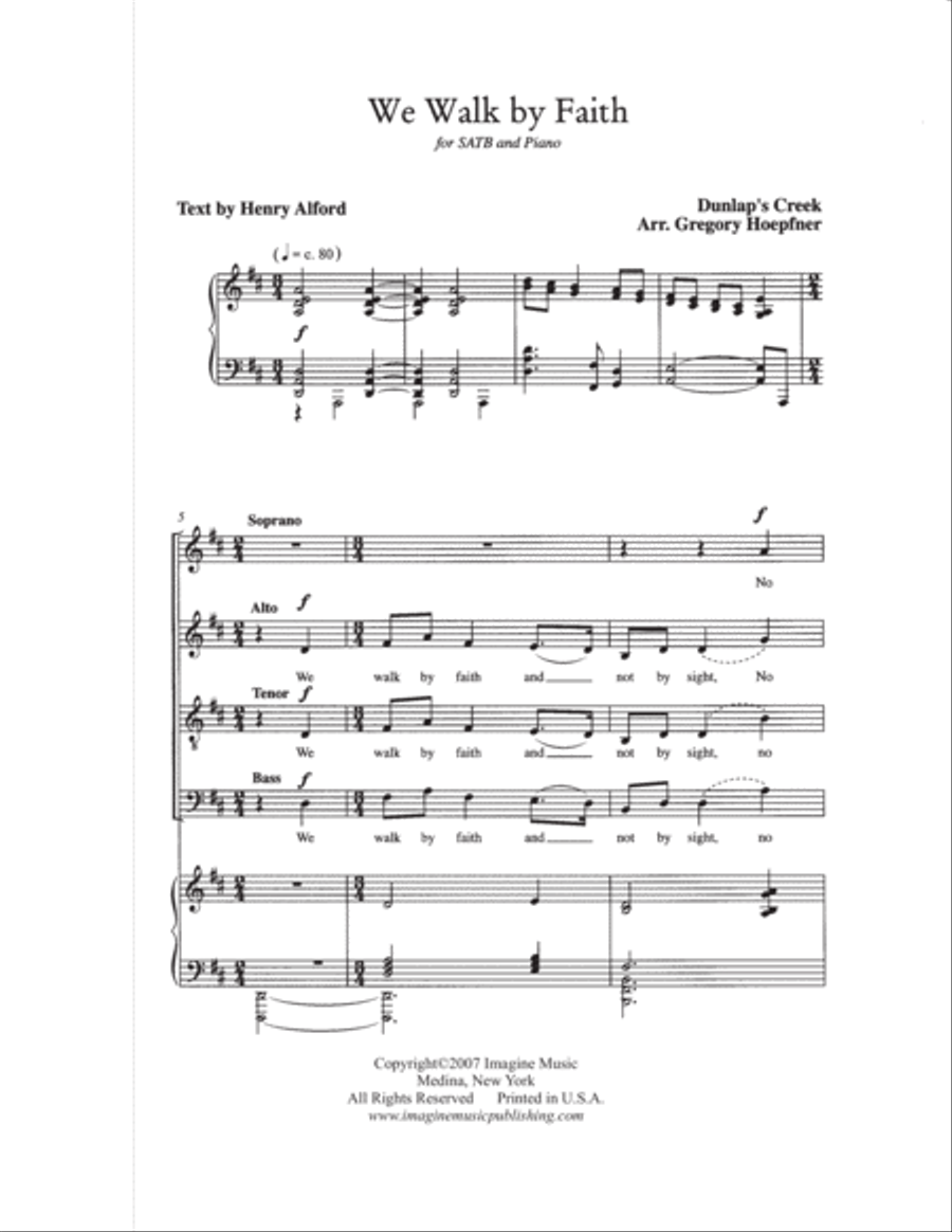We Walk By Faith We Walk By Faith 4-Part scores gallery preview page 3