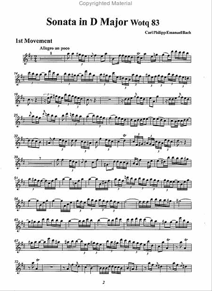 Flute Sonatas Vol. 1 Flute scores gallery preview page 2