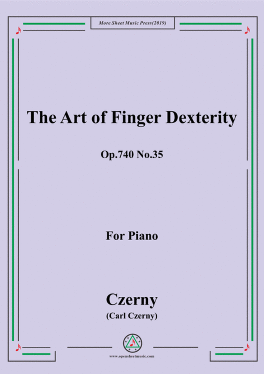 Czerny-The Art of Finger Dexterity,Op.740 No.35,for Piano image number null