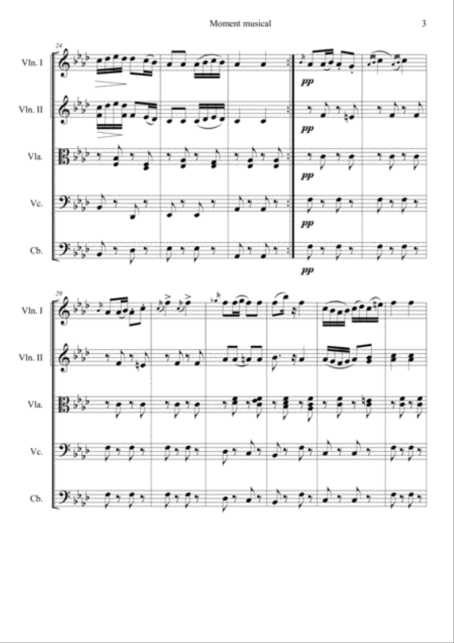 Moment musical String Orchestra scores gallery preview page 4