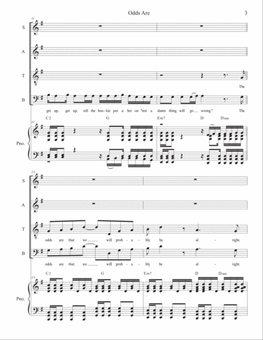 Odds Are 4-Part scores gallery preview page 3