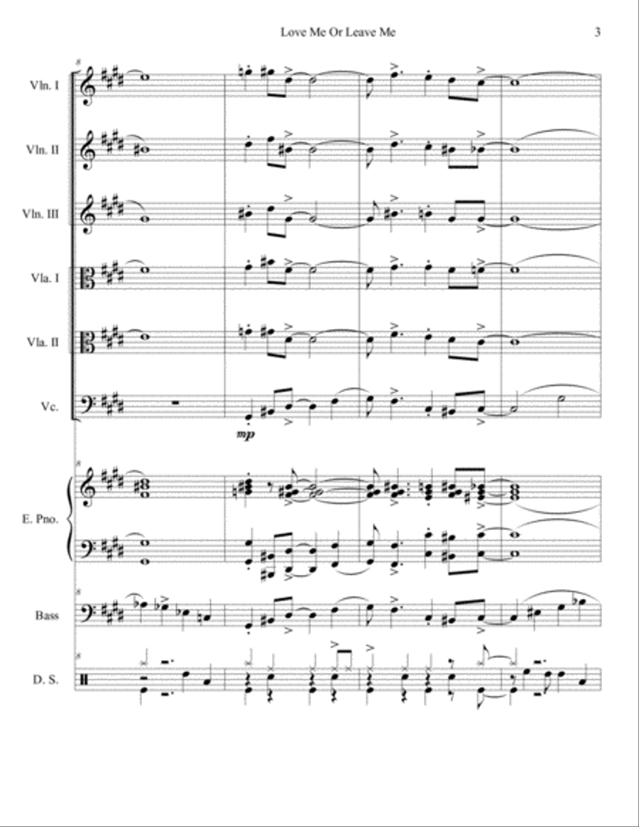 Love Me Or Leave Me Love Me Or Leave Me Set of Parts scores gallery preview page 3