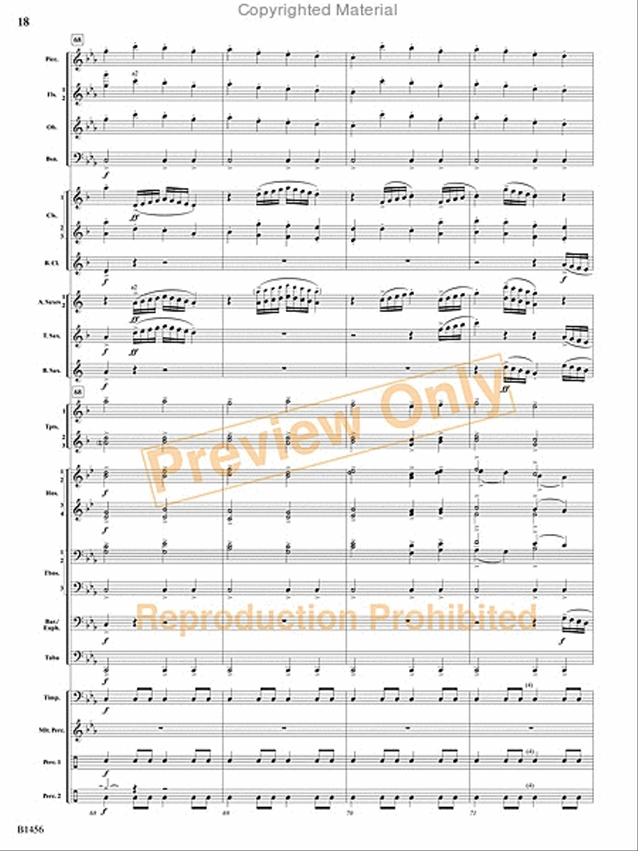 Overture to a Winter Celebration Concert Band scores gallery preview page 53