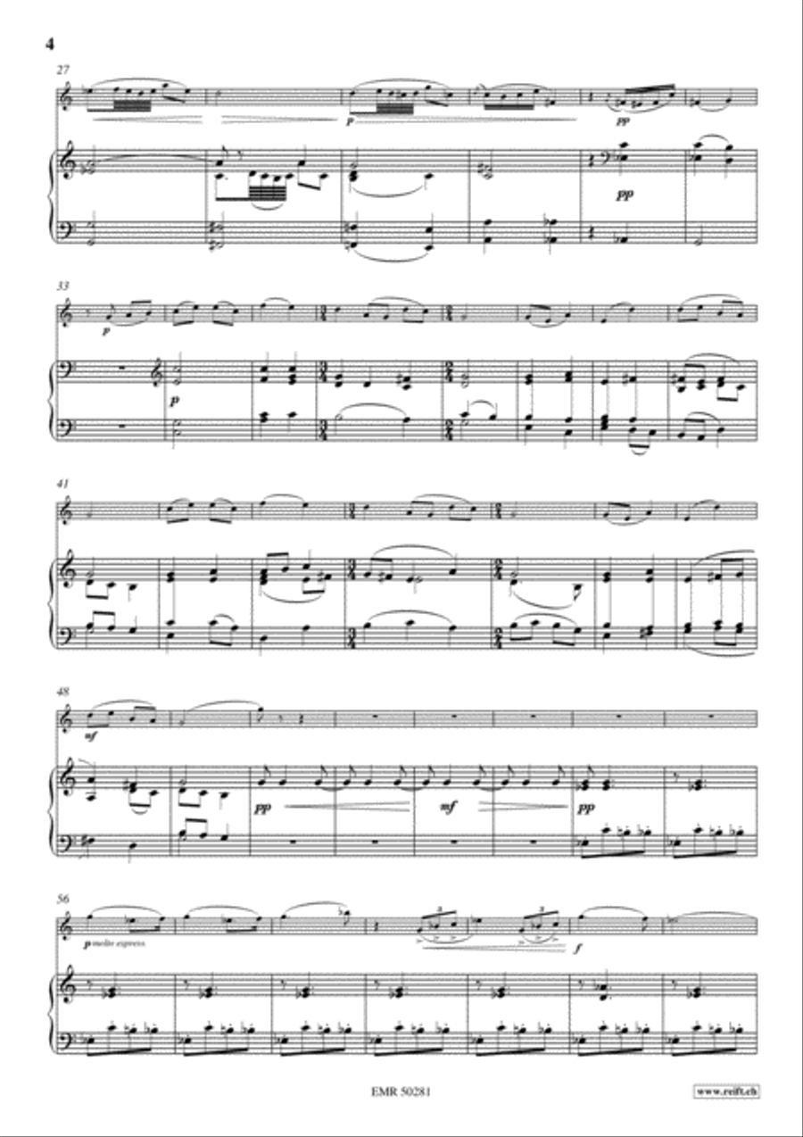 Andante Cantabile Flute Solo scores gallery preview page 5