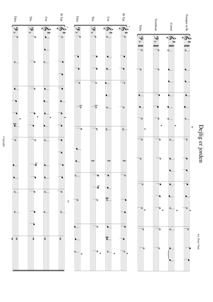 Danske julesalmer for Brass Kvartet arranged by Peter Vind image number null