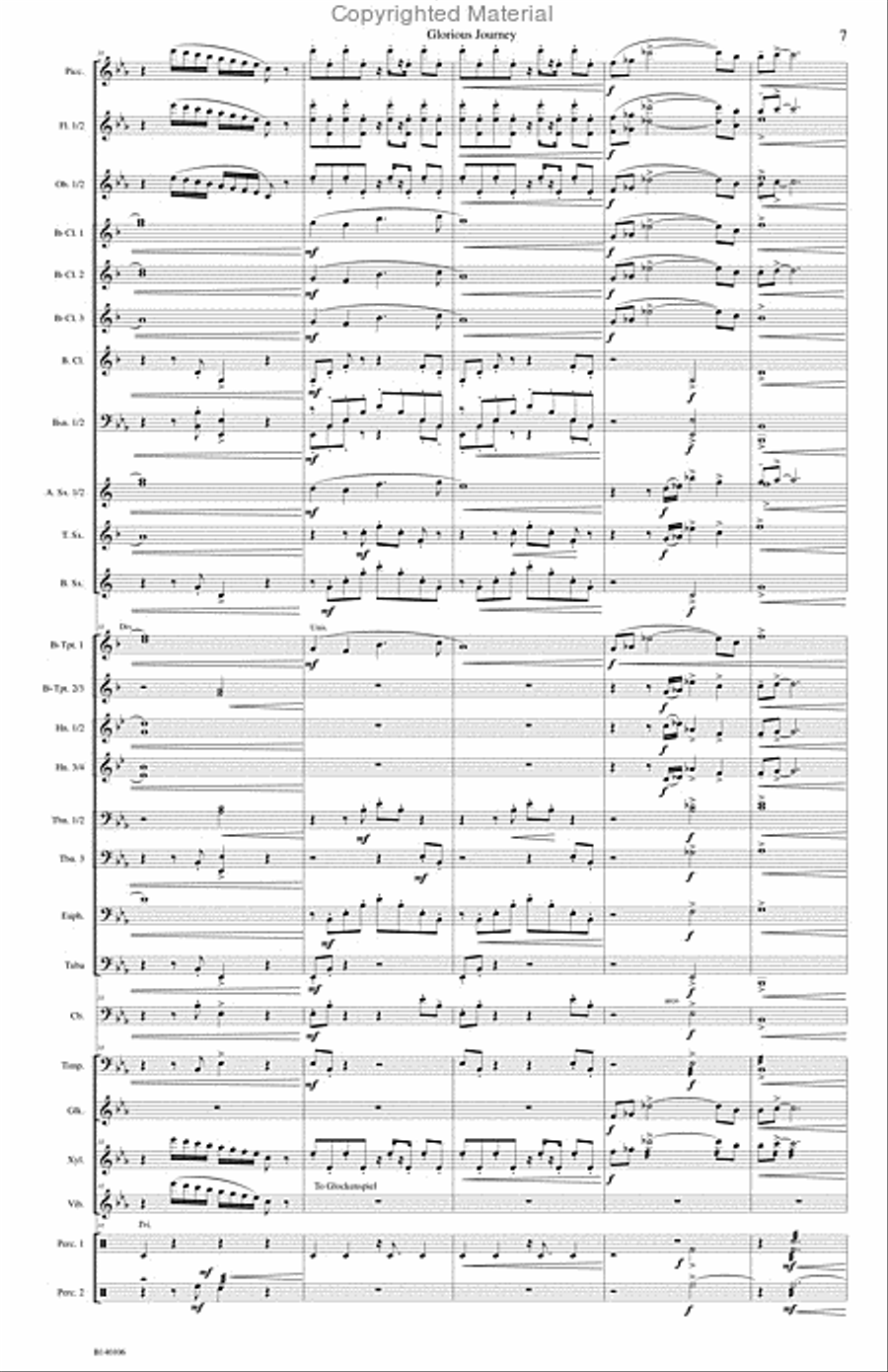 Glorious Journey Concert Band scores gallery preview page 10