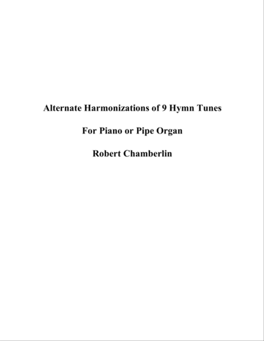 Alternate Harmonizations of 9 Hymn Tunes Piano Solo scores gallery preview page 1