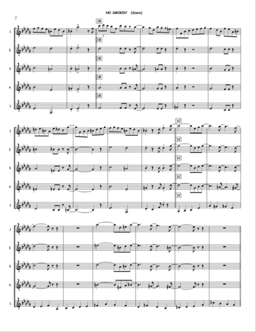 No Smokin Electric Guitar scores gallery preview page 3
