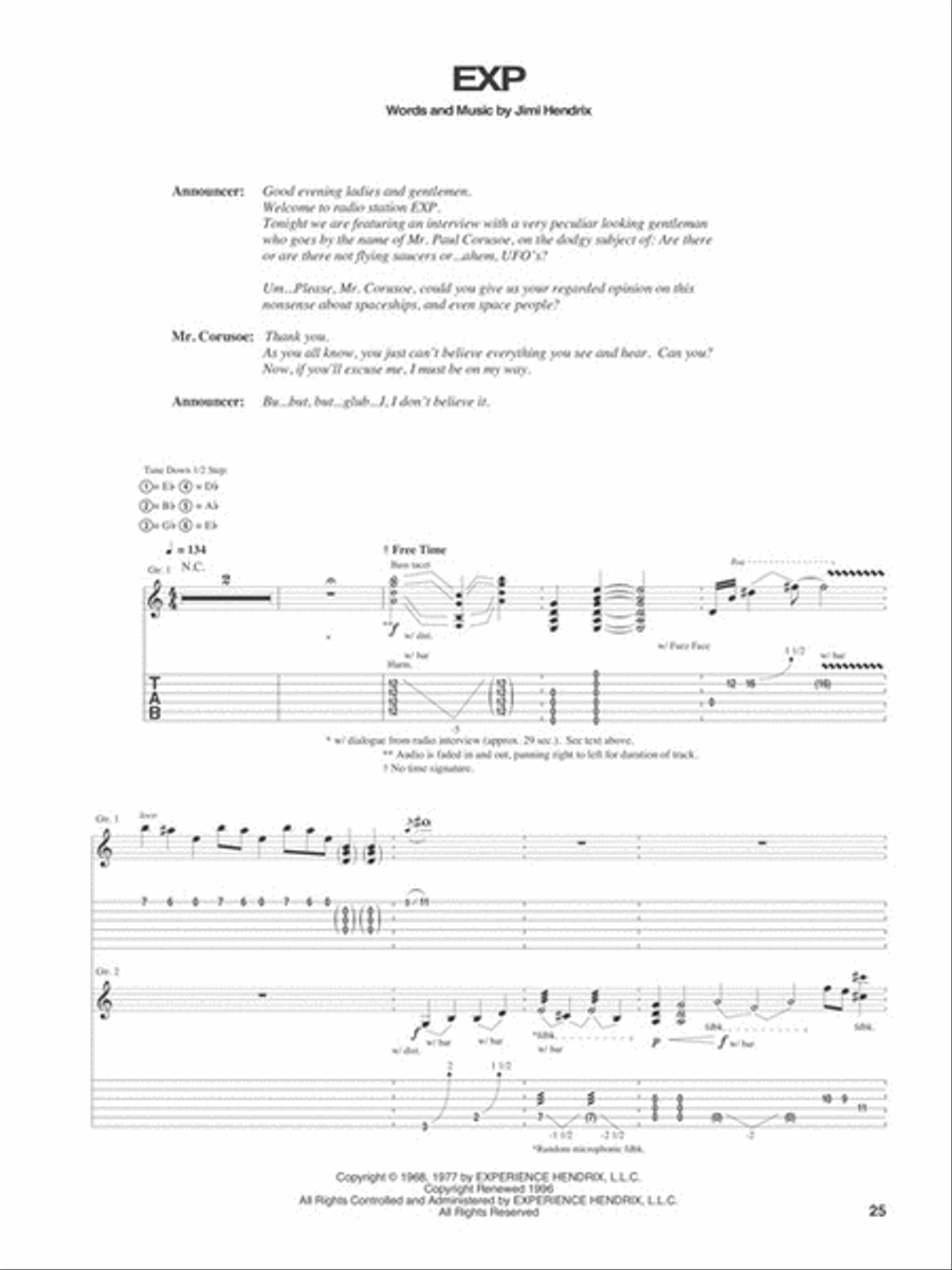 Jimi Hendrix – Axis: Bold As Love Electric Guitar scores gallery preview page 4
