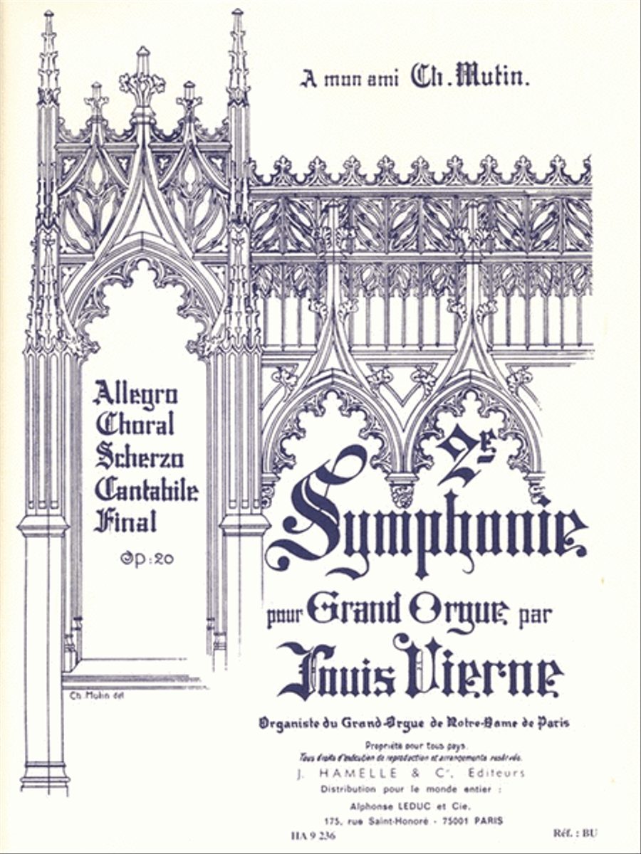 Symphonie No.2, Op.20 (organ) Organ scores gallery preview page 1
