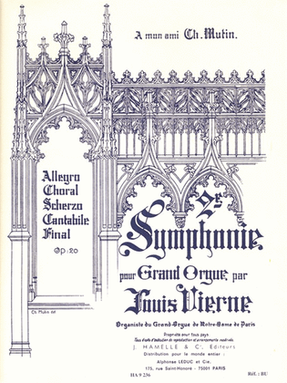 Book cover for Symphonie No.2, Op.20 (organ)
