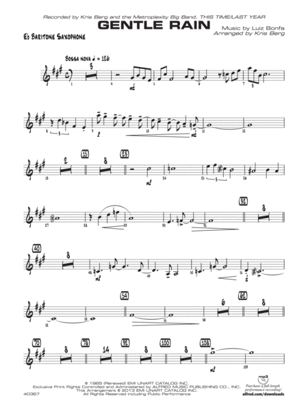 Gentle Rain: E-flat Baritone Saxophone