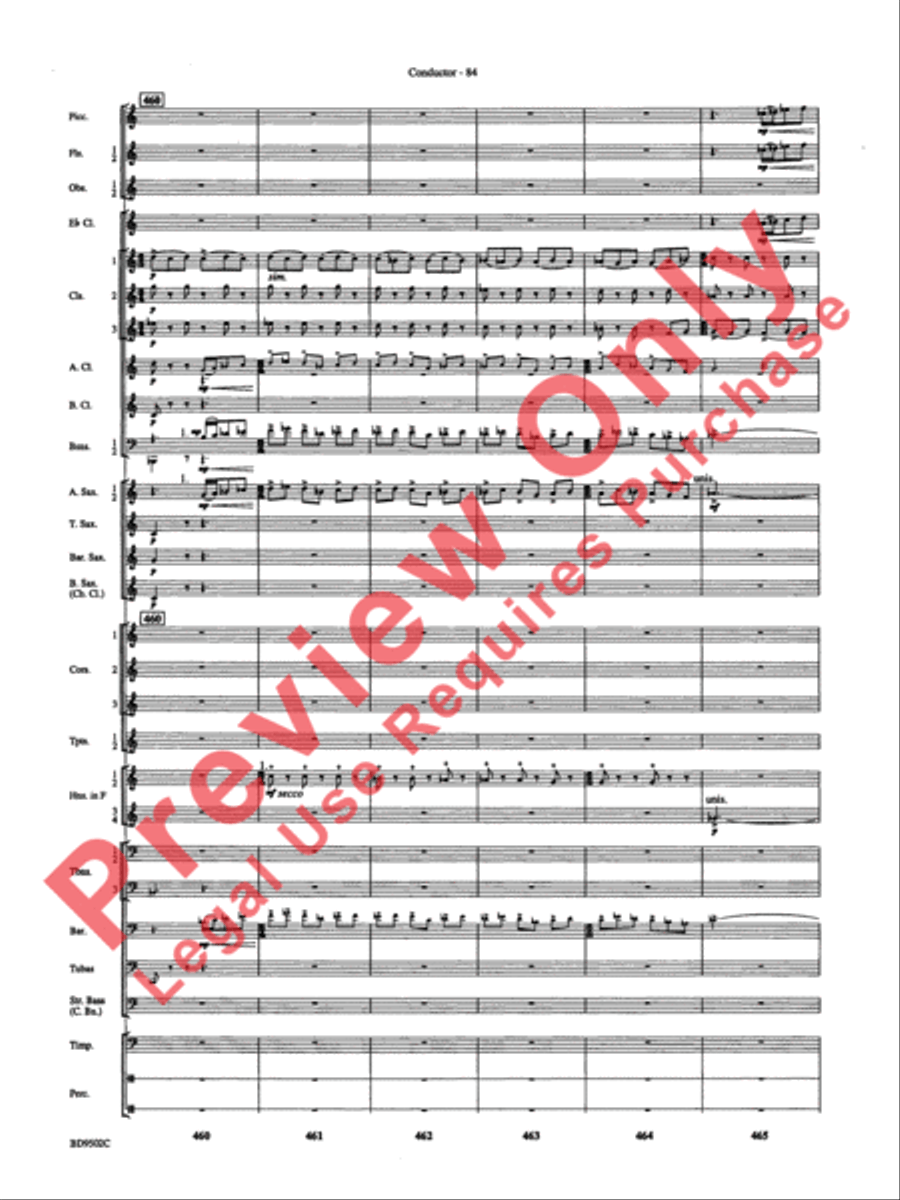 Symphony No. 3 for Band Concert Band scores gallery preview page 87