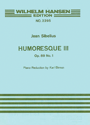 Book cover for Jean Sibelius: Humoresque No.3 Op.89a (Violin/Piano)