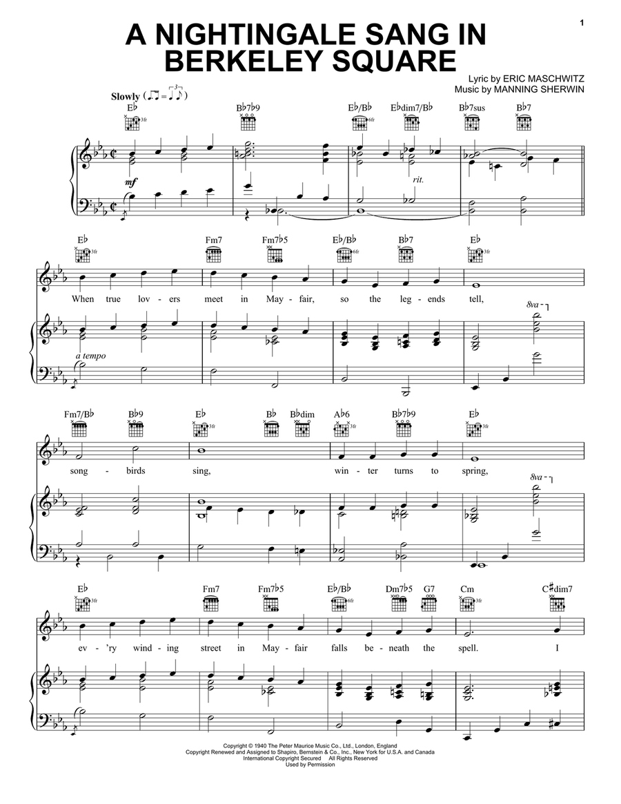 A Nightingale Sang In Berkeley Square